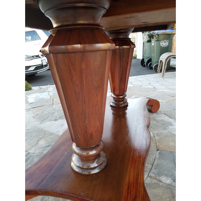 1800's Carved Rosewood Library Table For Sale In Washington DC - Image 6 of 12