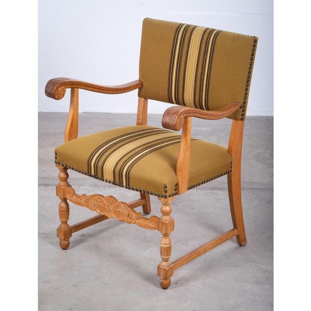 Wood Oak Armchairs, Denmark, 1960s, Set of 2 For Sale - Image 7 of 9