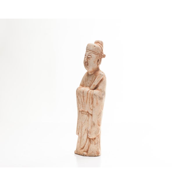 13th Century Antique Yuan Dynasty Inspired Royalty Pottery Figure For Sale - Image 4 of 9