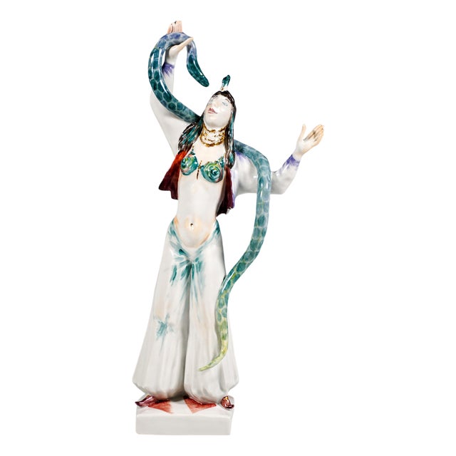 Snake Charmer Circus Figurine by Peter Strang for Meissen, 1998 For Sale