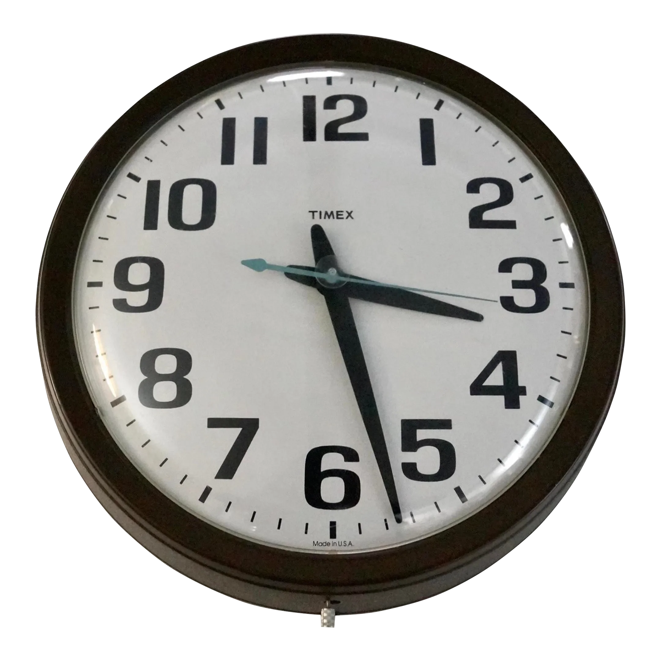 1940's Industrial Era Mid-Century Modern Time Wall Clock | Chairish
