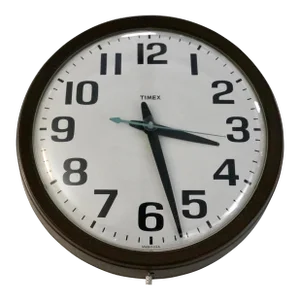 1940’s Industrial Era Mid-Century Modern Time Wall Clock