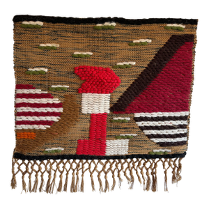 Brazilian Mid-Century Modern Natural Fiber Wall Art Hanging Tapestry, 1970s