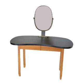 Vintage Kidney-Shaped Dressing Table, 1950s For Sale