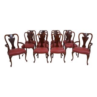Set of 12 John Widdicomb Mahogany Dining Chairs For Sale