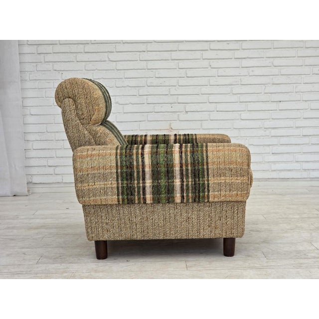 Danish Club Chair in Furniture Wool from Nisbo Horsens, 1980s For Sale - Image 6 of 18