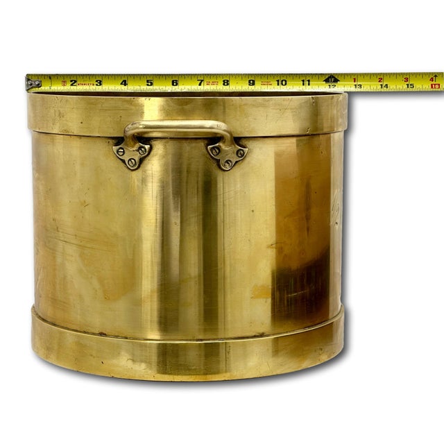 Rare & Unusual Antique Beautifully Hand Made Solid Brass Gristmill - Granary 1/2 Bushel Measure by Henry Troemer Philadelphia For Sale - Image 17 of 18