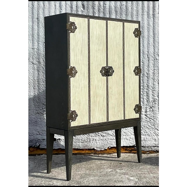 Vintage Boho Arteriors Chelsey 60 Dry Bar Cabinet For Sale In West Palm - Image 6 of 8