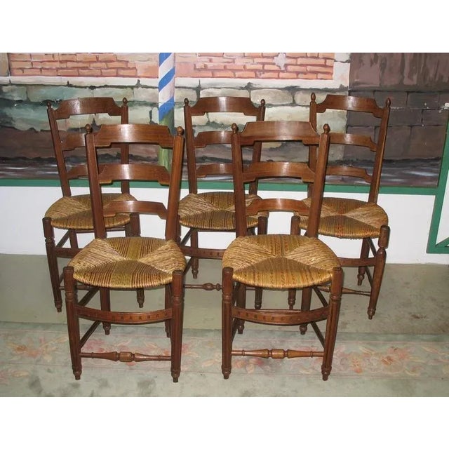 Antique Ash Dining Chairs, Set of 5 For Sale - Image 3 of 5