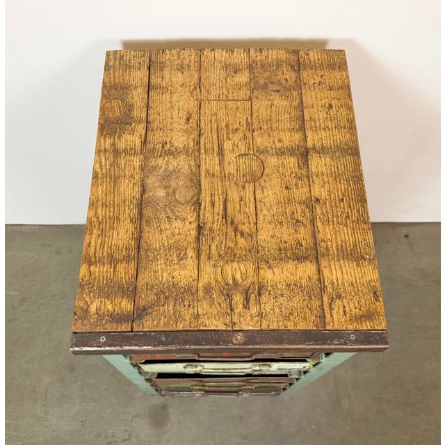 Vintage Industrial Iron Chest of Drawers, 1950s For Sale - Image 4 of 15