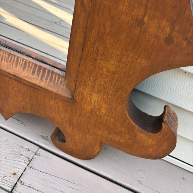 Folk Art Metal Industrial Mirror For Sale - Image 4 of 9