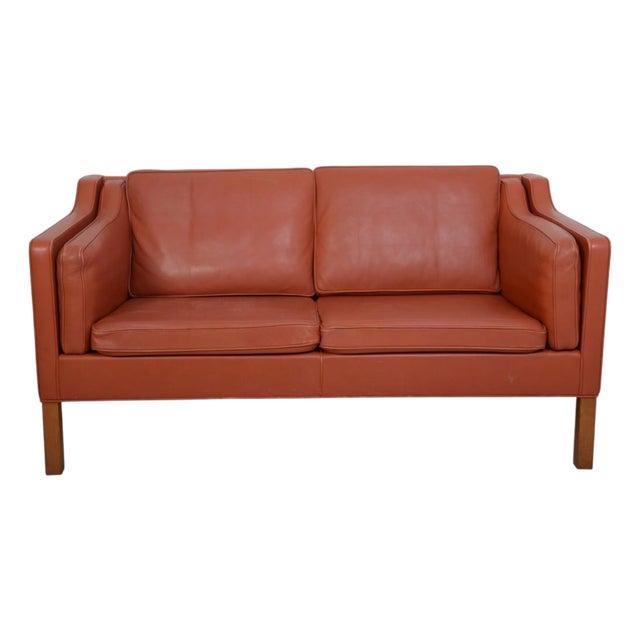 Model 2212 2-Seater Sofa in Cognac Leather by Børge Mogensen, 1997 For Sale