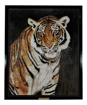 Jacquie Marie Vaux, Daydreaming in Tiger Land, large watercolor and gouache, Circa 1980