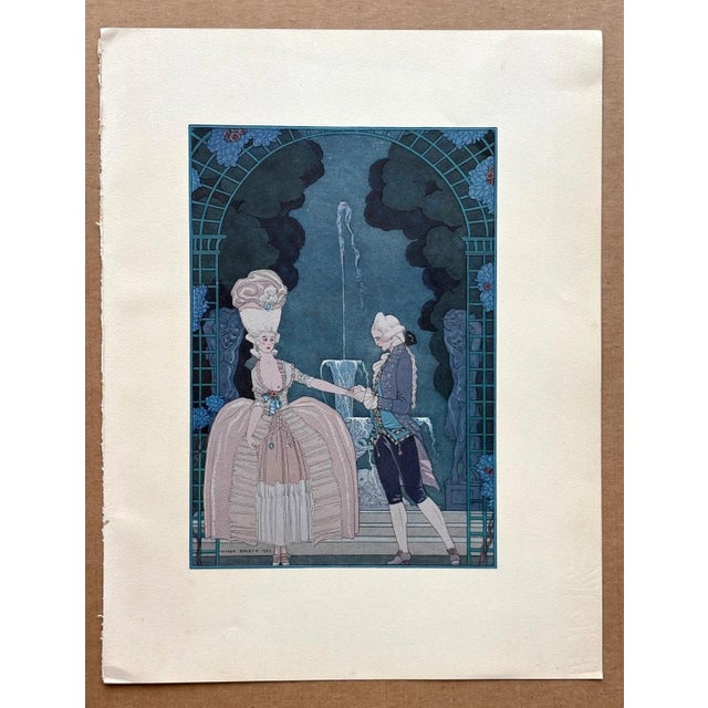 Up for sale is this beautiful, limited edition, hand-colored pochoir print by George Barbier. It is one of several we are...