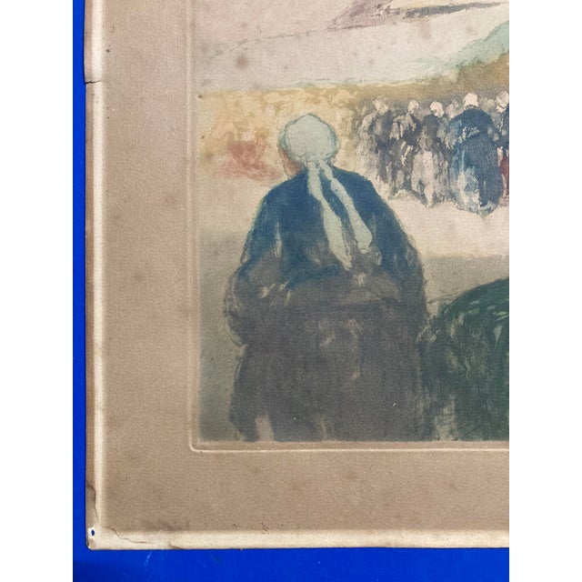 Georges Gobeau Dit Gobô, The Market of Douarnenez, Aquatint, 1890s-1910s, Framed For Sale - Image 16 of 18