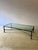 Coffee table designed by Christopher Chodoff, United States, circa 1980s. Rectangular form with a clear inset glass top...
