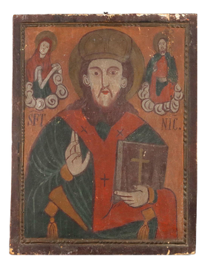 Icon of Saint Nicholas, Early 1800s, Tempera on Panel