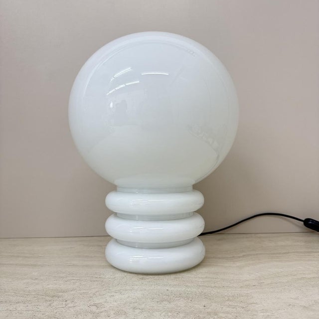 Milk Glass Table Lamp from Limburg Glashütte, 1970s For Sale - Image 11 of 13