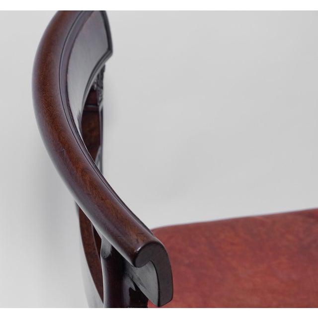 Regency Mahogany Sabre Leg Dining Chairs with Leather Seats, 1825, Set of 6 For Sale - Image 13 of 18