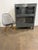 Vintage Industrial Steel Barrister Bookcase With Glass Lift-Up Doors For Sale - Image 13 of 13