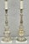 Victorian Mid 20th Century International Victorian Silver Plate Floral Repousse Candlestick Table Lamp Pair For Sale - Image 3 of 18