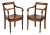 Mid 19th Century English Country Elm Kitchen Armchairs, Set of 2 For Sale