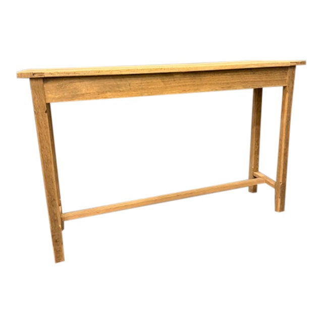 Hand Made Oak Console Table For Sale