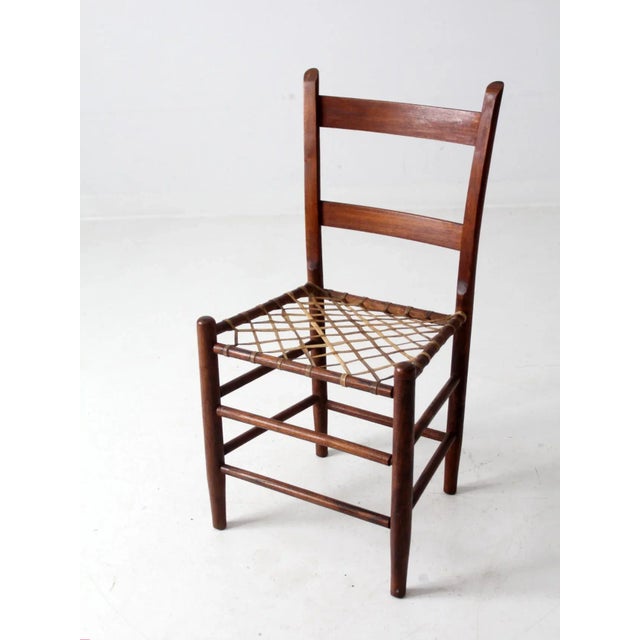 Antique Rawhide Primitive Chair For Sale - Image 4 of 11