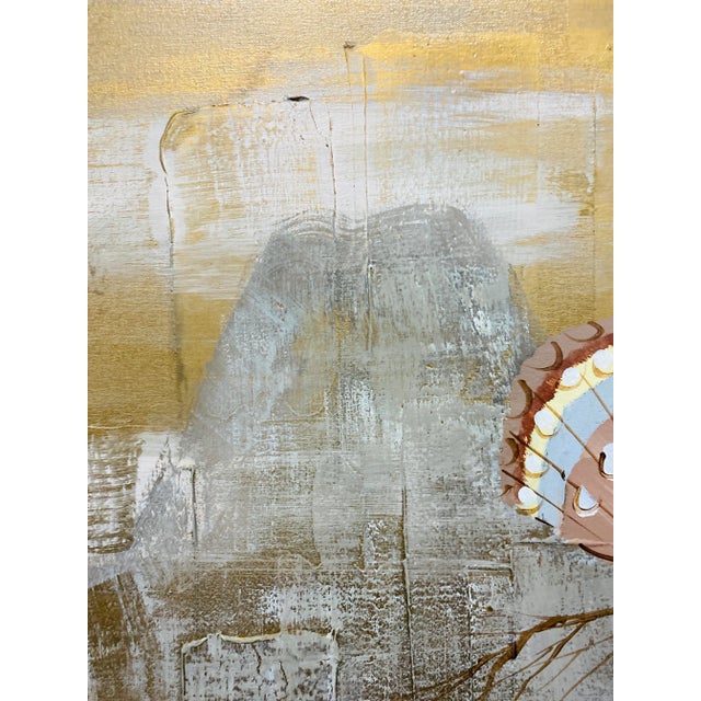 Lee Reynolds Vintage Lee Reynolds for Vanguard Studios "Asian Sunrise" Pagoda Painting For Sale - Image 4 of 12