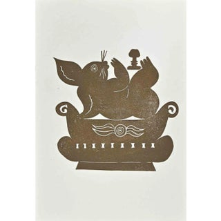 Jean Lurçat, The Rabbit in Vase, Lithograph, Mid-20th Century For Sale