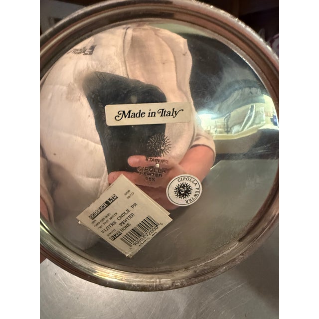 Contemporary Pewter Antler Candleholders For Sale - Image 3 of 3