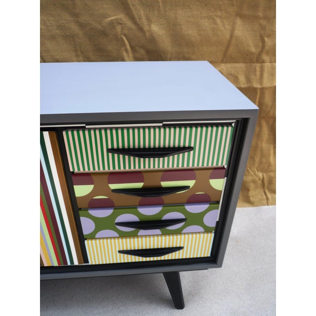 Wood Vintage Chest of Drawers with Two Doors and Drawers, 1960s For Sale - Image 7 of 12