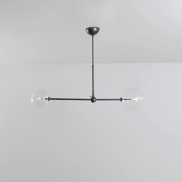 Contemporary Balance Brass Chandelier by Schwung For Sale - Image 3 of 6