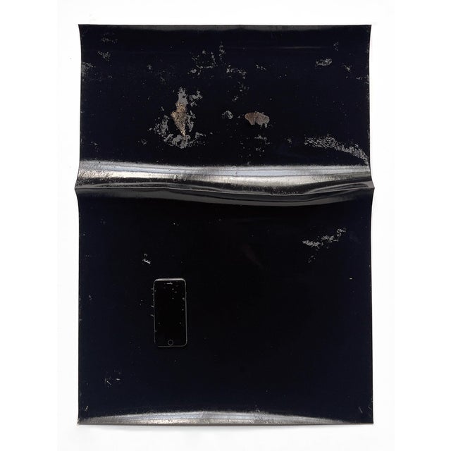 2020s Contemporary Abstract High Gloss Lacquer, Marinage/Paper "Black River #40" by Harald Kröner For Sale - Image 5 of 5