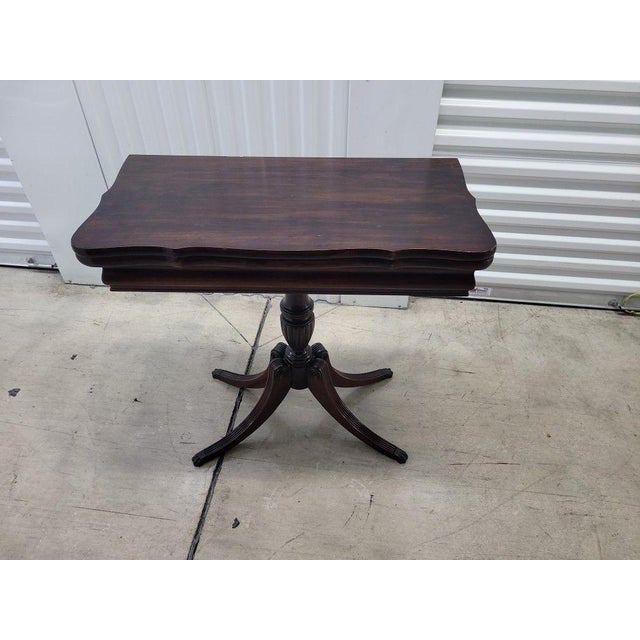 Mid-Century Modern Brandt Vintage Mahogany Gaming Table #155 For Sale - Image 3 of 9