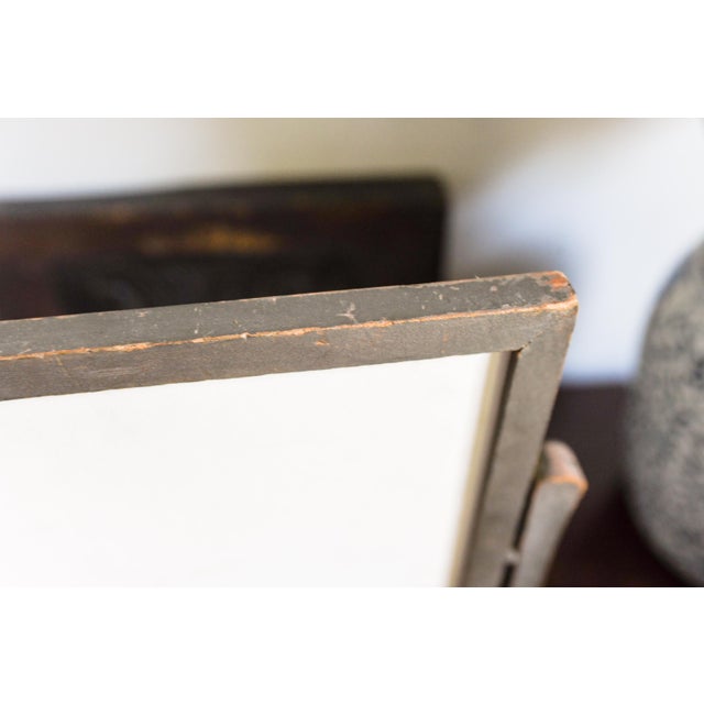Wood Art Deco Swing Tilt Photo Frame 8x10 Distressed Silver Wood Vanity Table Frame For Sale - Image 7 of 8