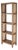 Mesa 24 in. W x 72 in. H Cane and Wood 4 Tier Open Back Etagere Bookcase, Natural & Cane For Sale