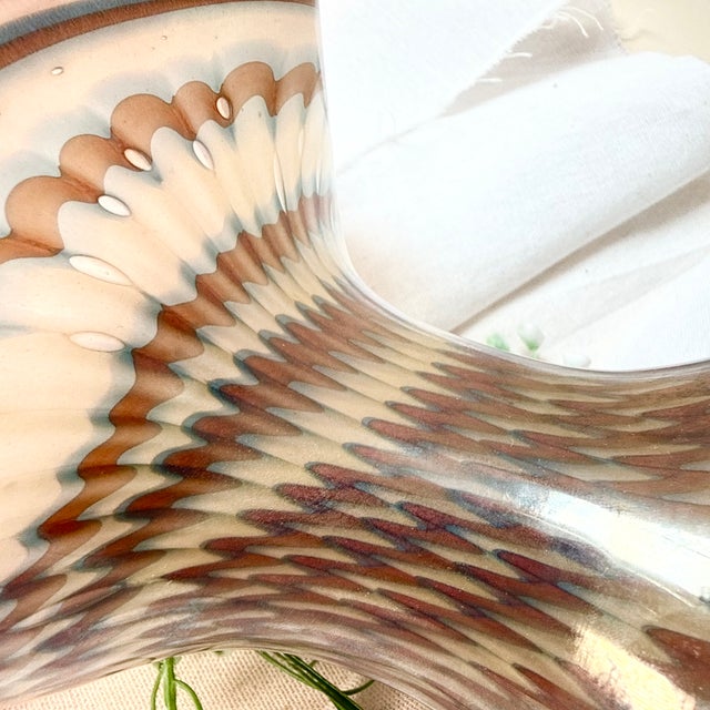 Vintage Peacock Eye Vase in Glass, 1970s For Sale - Image 12 of 16