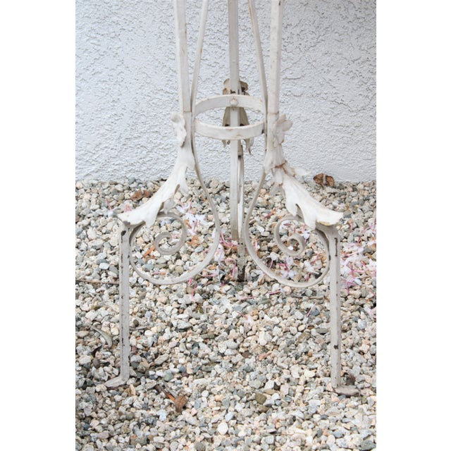 Large 55" Antique French Wrought Iron Plant Stand For Sale - Image 4 of 5