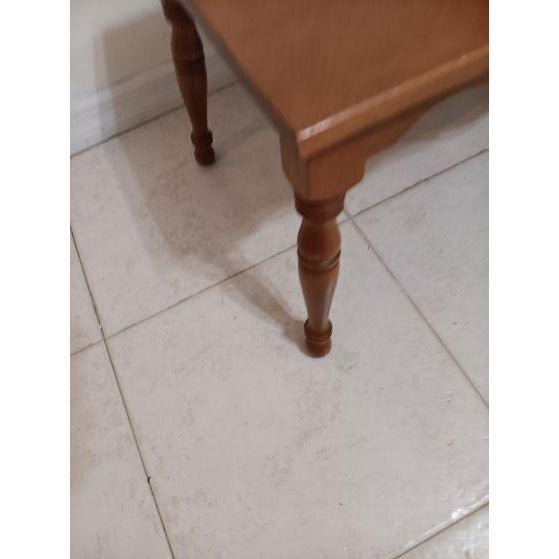 Brown Vintage Step End Table 2 Tier Mid Century Modern Retro Brown Set of 2 For Sale - Image 8 of 8