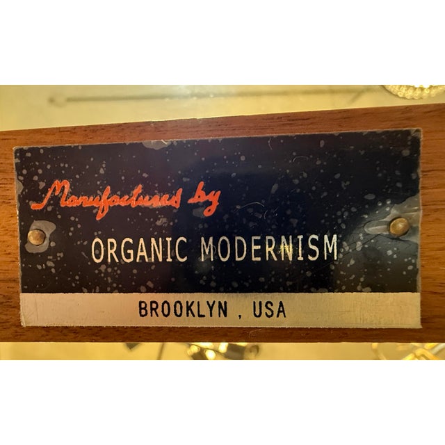 Brown Organic Modernism Walnut Wood + Glass Dining Table For Sale - Image 8 of 12