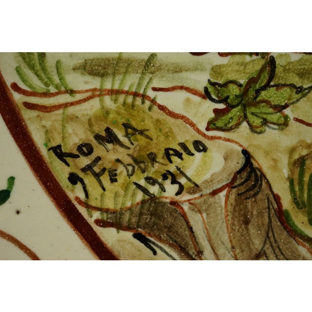 Large Neo-Renaissance Ceramic Plates, 1930, Set of 2 For Sale - Image 13 of 18