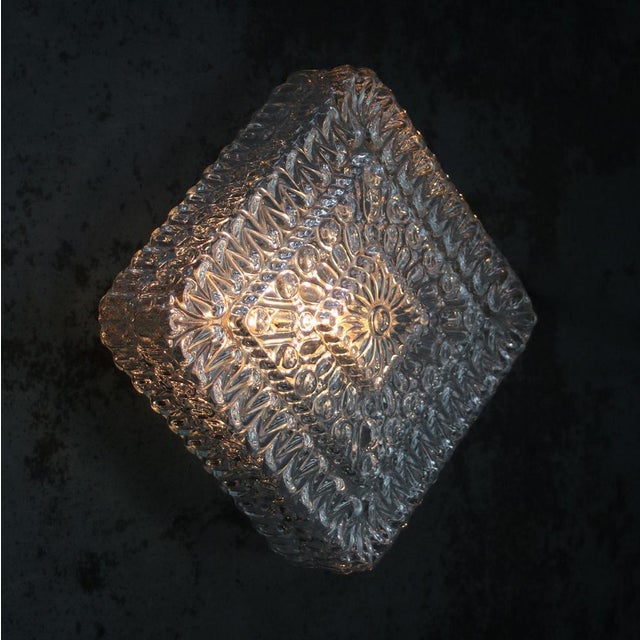 Mid-Century Wall or Ceiling Lamp. Metal base with clear glass. 1960-1970 1x E27 / E26 Up to 250V (Europe/UK Standard).The...