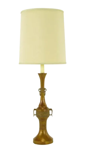 Tall Japanese Gilt Bronze Urn Table Lamp.
