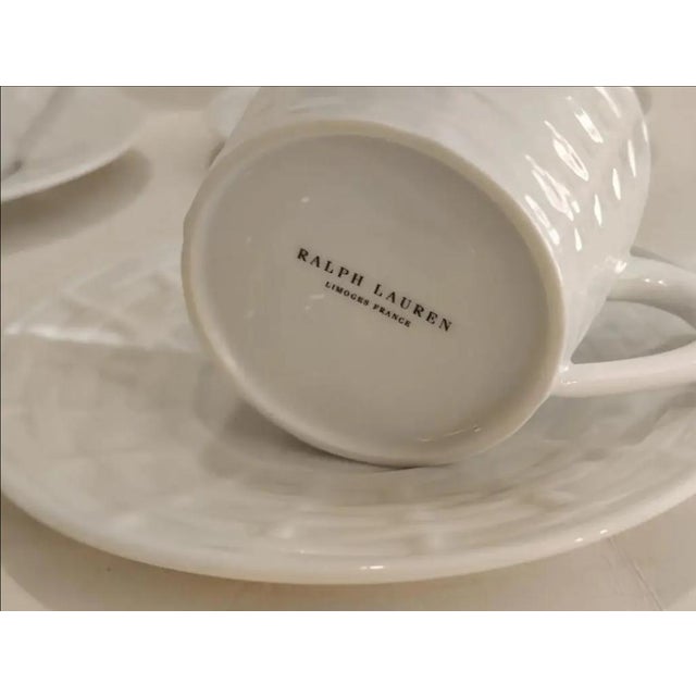 Ralph Lauren Ralph Lauren Home Belcourt Tea Cup and Saucer Set of 4 For Sale - Image 4 of 7