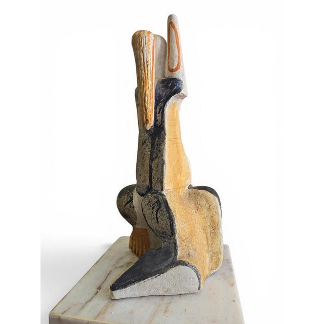 Ceramic Abstract Female Figure in Painted Ceramic by Alfredo Lanz, Italy, 1970s For Sale - Image 7 of 11