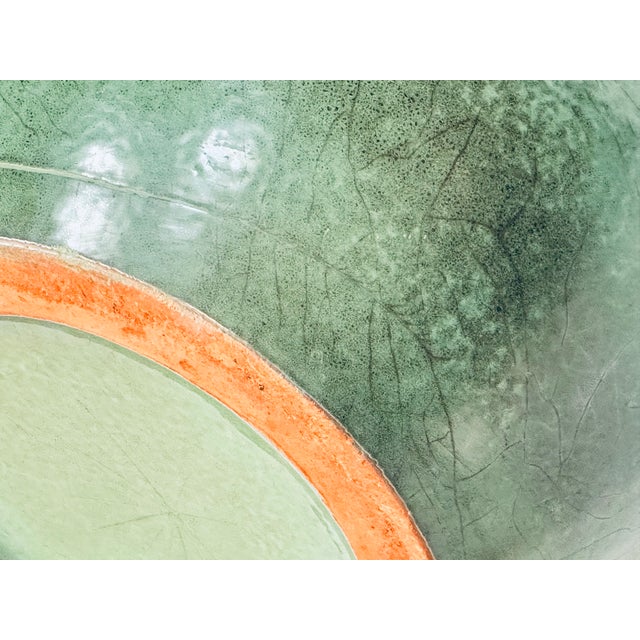 Large Turquoise Glazed Ceramic Floor Vase, Italy, 1950s For Sale - Image 15 of 18