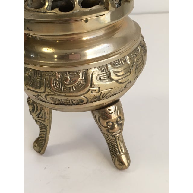 Vintage Brass Foo Dog Incense Burner Chairish