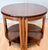 Beautiful mid-century nesting cocktail table set by Fyne Ladye Furniture of Banbury, England, featuring a round mahogany...