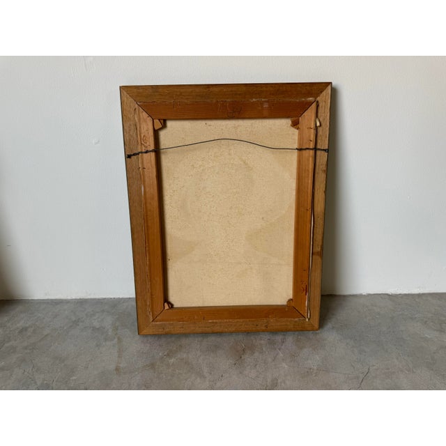 70's Vintage Oil Portrait Painting of Chinese Man With Hat For Sale - Image 11 of 11